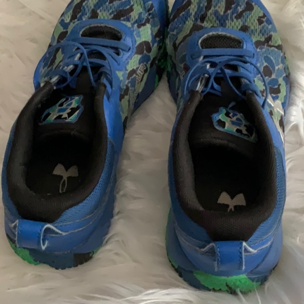 Under Armour Blue and Green Athletic Sneakers - Picture 2 of 16